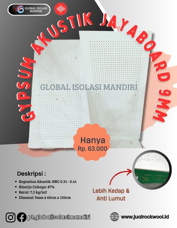 Gypsum Akustik byhua Size 60 x 120 cm