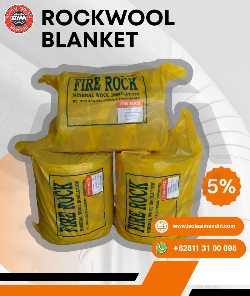 Rockwool Blanket D60 Tebal 50mm